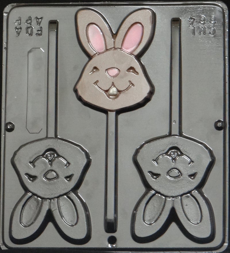Candy Molds N More Happy Easter Bunny Lollipop Chocolate Candy Mold Easter 884 (Bunny.) - Image 2